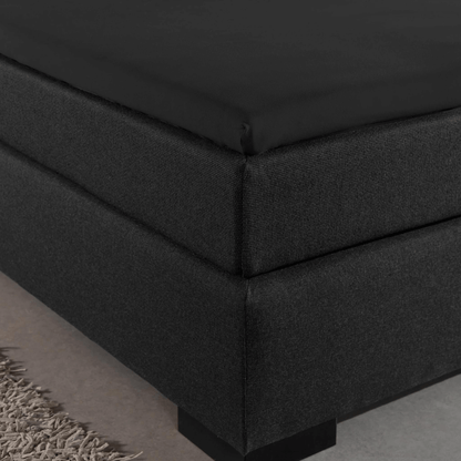 Romanette Topper Hoeslaken Basic Katoen Zwart Romanette Topper Hoeslaken Basic Katoen Zwart