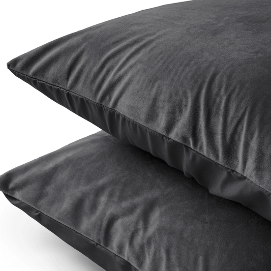 Packshot van Velvet 2 in 1 Kussensloop Set van 2 - Antraciet
