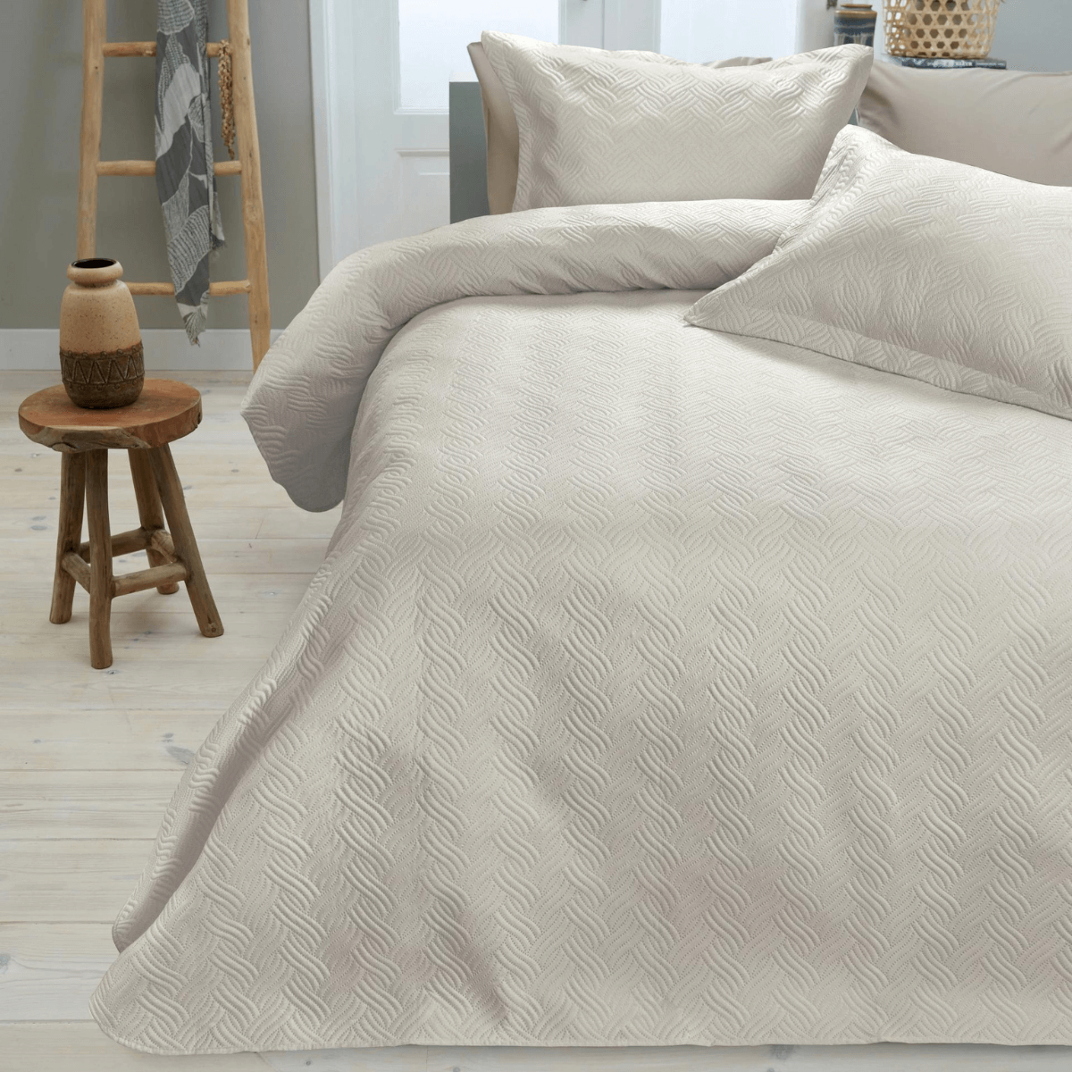 Wave Sprei Creme Zelesta nl