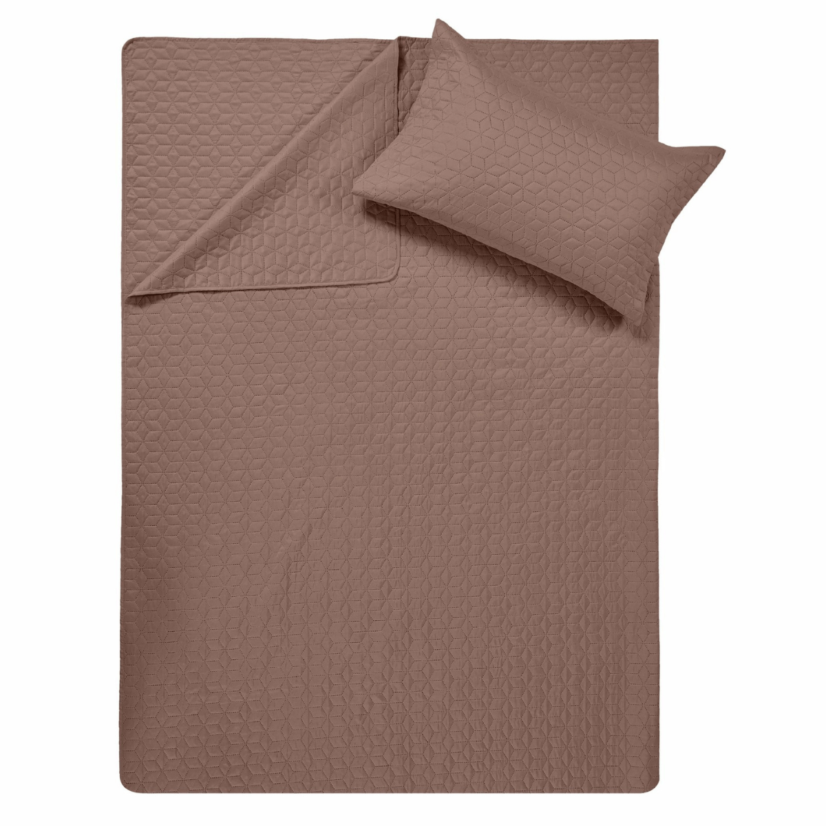 Sprei / deken taupe, wol, Wave, 1 persoons (180-240 cm Sprei / deken taupe, wol, Wave, 1 persoons (180-240 cm