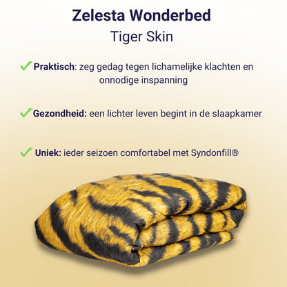     Zelesta Wonderbed Tiger Skin Deluxe Dekbed Zonder Overtrek Hoeslaken