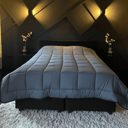 zelesta easybed dekbed zonder hoes paars antraciet